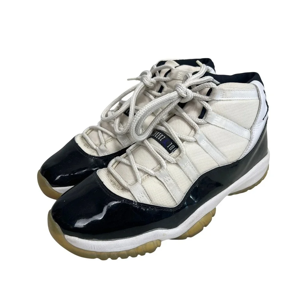 Air Jordan 11 Concord 2000 Vintage White Black 136046-101 Mens 10.5 *READ*